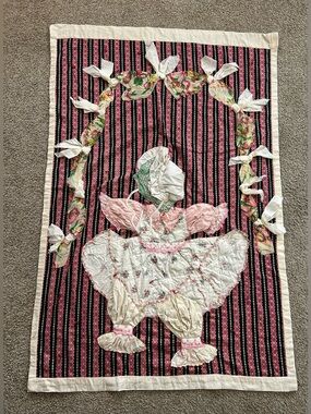 Vintage Appliqué Girl Quilt /Wall Hanging